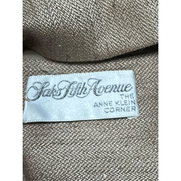 Anne Klein Vintage Double Breasted Blazer Jacket Raw Silk Skirt Set Size Small - Picture 6 of 7